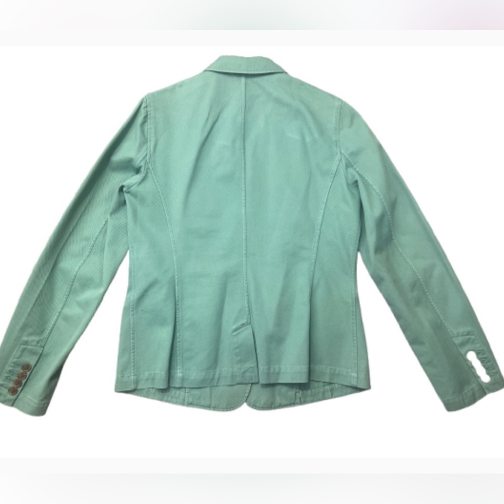 Lands’ End Fairycore Mint Green Cottagecore Denim Blazer Jacket - Picture 4 of 10